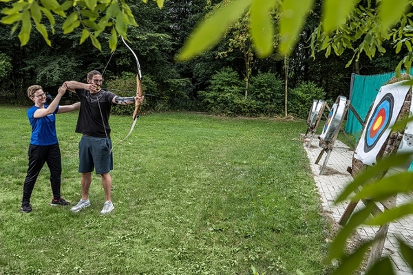 Bogenschießanlage in der Klinik Königsfeld Bogenschießanlage in der Klinik Königsfeld